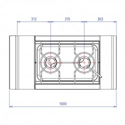 ABM5 2 FEUX 9KW DESSUS SEUL