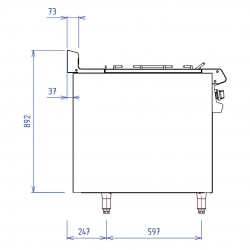 ABM5 2 FEUX 9KW PLACARD OUVERT