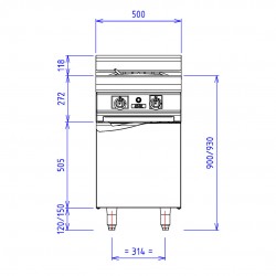 ABM5 2 FEUX 9KW PLACARD FERME