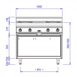 ABM2 4 FEUX 9KW PLACARD OUVERT