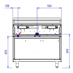 ABM2 4 FEUX 9KW PLACARD OUVERT