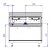 ABM2 4 FEUX 9KW PLACARD OUVERT