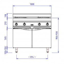 ABM2 4 FEUX 9KW PLACARD FERME