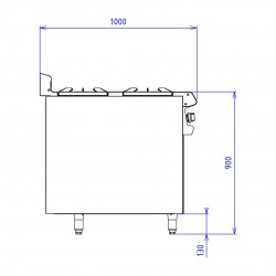 ABM5CT 2 FEUX NUS - DESSOUS PLACARD OUVERT