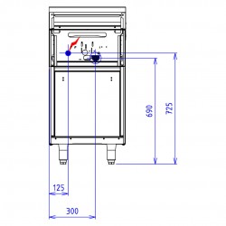 ABM5CT - 2 FEUX NUS DESSOUS PLACARD FERME