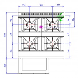 ABM2CT 4 FEUX NUS 6+8kW FOUR ELEC