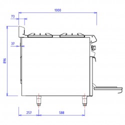 ABM2CT 4 FEUX NUS 6+8kW FOUR GAZ