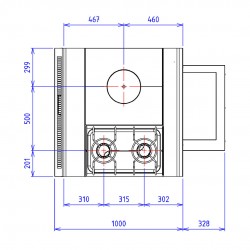 CAPIC - 2 FEUX 9K GCH + PC - ABM1 - FOUR ELEC