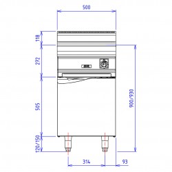 CAPIC - GRANDE CUISINE AM4 COUP DE FEU 8kW PLACARD FERME