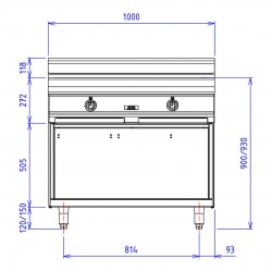 CAPIC - 3 PLAQUES ELEC. - GRANDE CUISINE ABM3 - PLACARD OUVERT