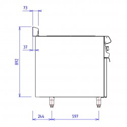 CAPIC - 4 PLAQ ELEC CARREE - CHARC ABM3 - BASCULANTES - PLACARD FERME