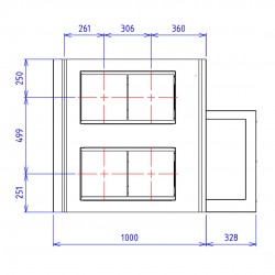 CAPIC - 4 PLAQ ELEC CARREE - CHARC ABM3 - BASCULANTES - FOUR ELEC