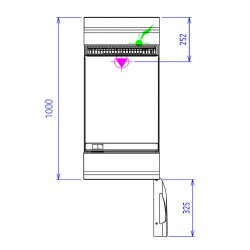 CAPIC - ABM9I INOX LISSE GAZ - PLAQUE 400X550 PLACARD FERME