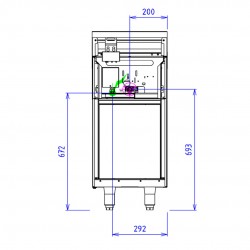 CAPIC - ABM9I INOX LISSE GAZ - PLAQUE 400X550 PLACARD FERME