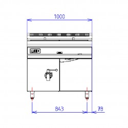 CAPIC - FRITEUSE 3085 GAZ 64 KW CAPACITE 90 LITRES