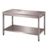 TABLE CENTRALE DEMONTABLE INOX 304, ET.BASSE, PIEDS RONDS L 1 800 P 700 H 850