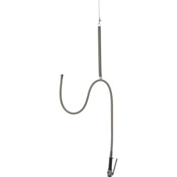 DOUCHETTE SUSPENDUE AVEC FLEXIBLE GAINE DE 2 ML DIAM.EXT DE 17 MM, AVEC RESSORT INOX