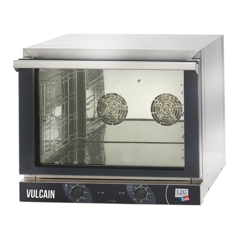 FOUR A CONVECTION MANUEL 4 GN1/1, PORTE BASCULANTE, MINUTERIE 60MIN,THERMOSTAT DE 0° A 280°