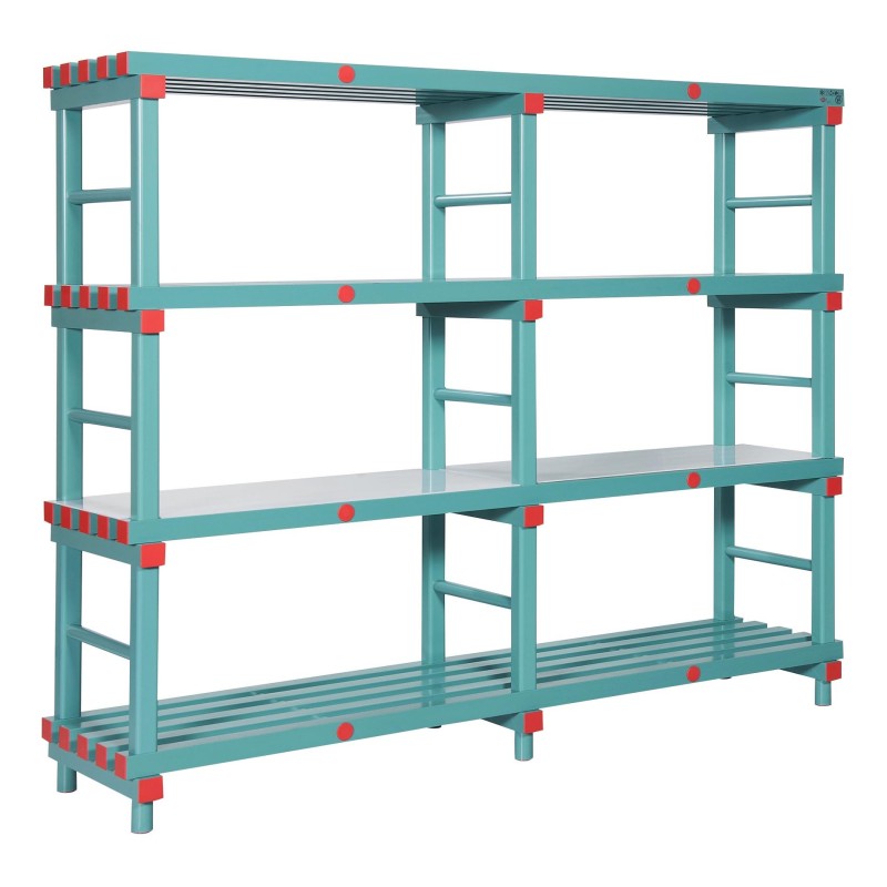 RAYONNAGE PLASTIQUE CHARGE LOURDE, 5 NIV, PROFONDEUR 400, L 2 000 - P 400 - H 2 170