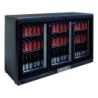 MEUBLE ARRIERE DE BAR, SKIN PLATE 0/+8°C,  3 PORTES COULISSANTES VITREES, 6 CLAYETTES