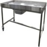 TABLE DE POUSSAGE INOX 304, AVEC GRILLE PERFOREE AMOVIBLE, L 1 400 P 700 H 850