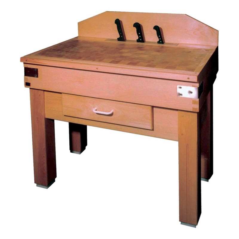 BILLOT BOIS MONTE COMPLET SUR PIETEMENT DESSUS REVERSIBLE 600 X 600 X 100 MM L 600 P 700 H 900