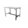 TABLE D'AFFALAGE CENTRALE DESSUS INOX 304 DESSUS POLY NATUREL EP.40 MM L 1200 P 700 H 850